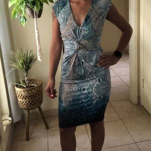 Snake skin cocktail dress
